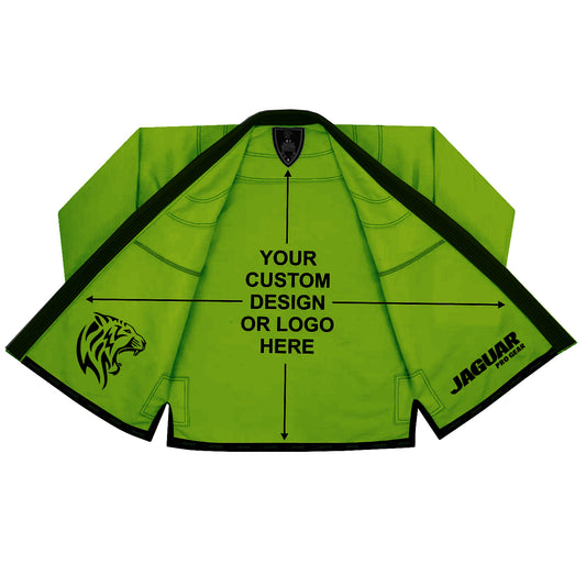 Jaguar Royal Series Lime Green - Custom Inner Sublimation With Name & Logo - Pro Brazilian Jiu Jitsu BJJ GI