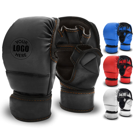 Custom Name & Logo - MMA Sparring Shooter Gloves For Boxing MMA Muay Thai - Training & Bag Work