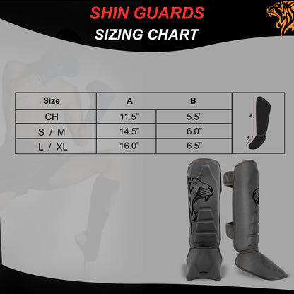 Jaguar PRO series - Shin Instep For Boxing MMA Muay Thai Krav Maga Training & Competition