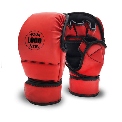 Custom Name & Logo - MMA Sparring Shooter Gloves For Boxing MMA Muay Thai - Training & Bag Work