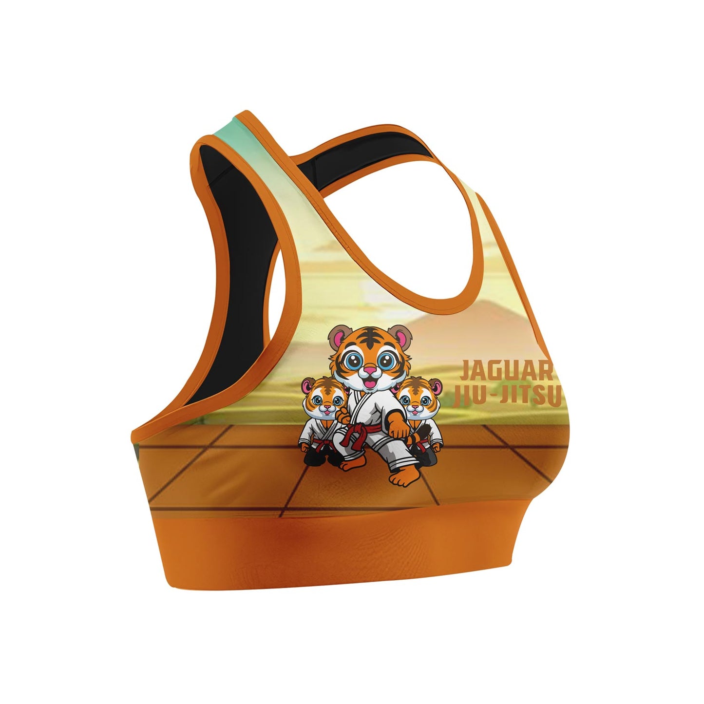 Rocky Satin Tiger - Premium Sports Bra For Girls & Women