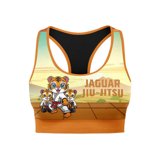 Rocky Satin Tiger - Premium Sports Bra For Girls & Women