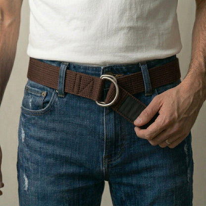 Jaguar Pro Gear Casual Canvas Belt – BJJ Rank Colors Adjustable D-Ring Belt for Men & Women