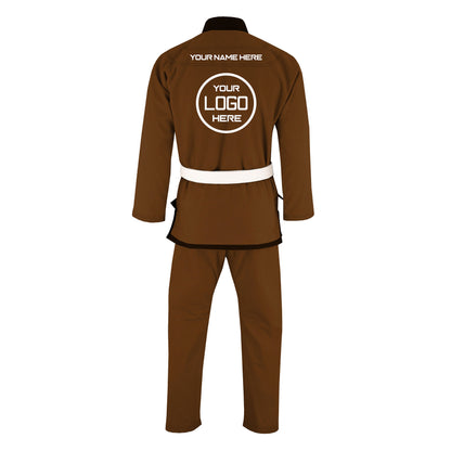 Jaguar Royal Series Brown - Custom Inner Sublimation With Name & Logo - Pro Brazilian Jiu Jitsu BJJ GI