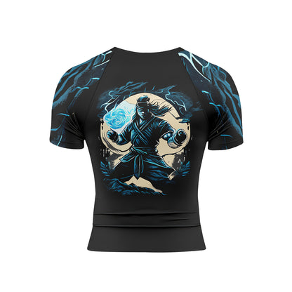 WORRIER IN BLUE - Premium Sublimated Rashguard Kids Adults Unisex