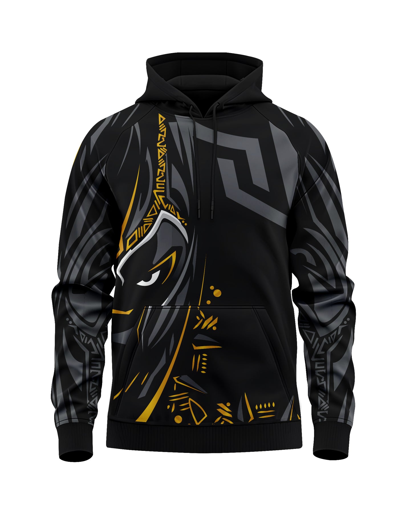 Jaguar Pro Gear –Anubis Guardian Pullover Sublimated 3D Animation Hoodie | Unisex Kids & Adults