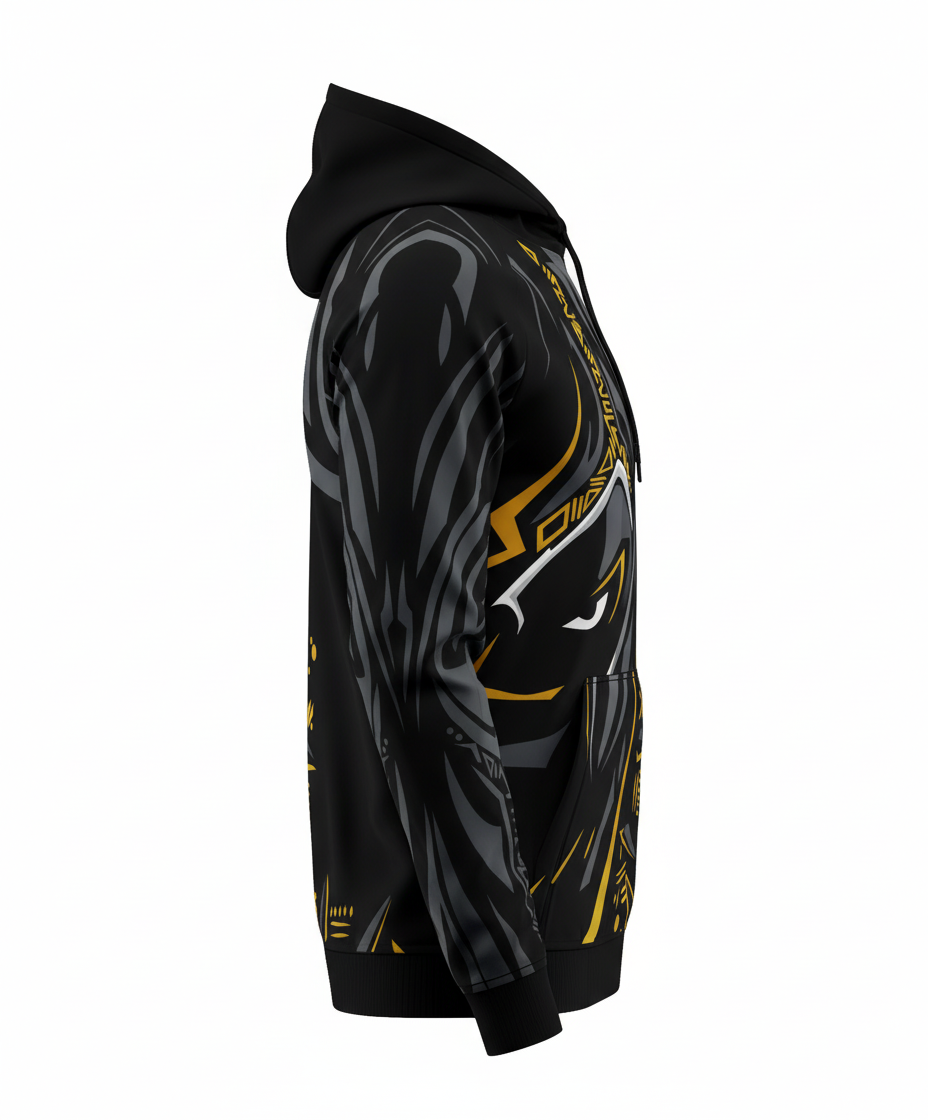 Jaguar Pro Gear –Anubis Guardian Zip Up Sublimated 3D Animation Hoodie | Unisex Kids & Adults
