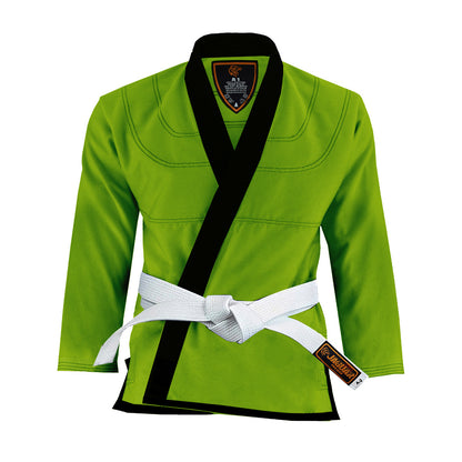 JAGUAR PRO GEAR - Regular Brazilian Jiu Jitsu Gi Top Lime Green - IBJJF Compliant