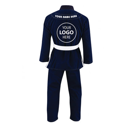 Jaguar Pro Gear Royal Series - Custom Name and Logo – Antique Navy Blue Color Brazilian Jiu-Jitsu BJJ Gi