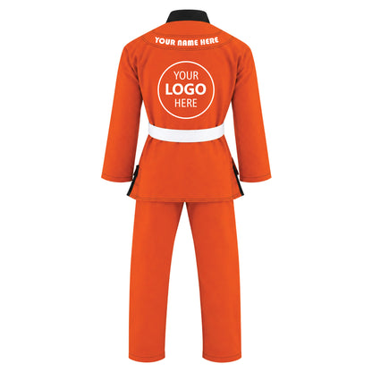 Jaguar Pro Gear Royal Series - Custom Name and Logo – Antique Orange Color Brazilian Jiu-Jitsu BJJ Gi