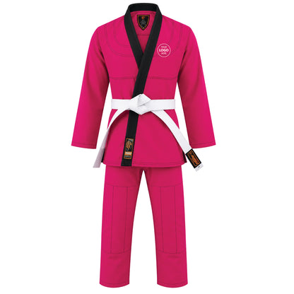 Jaguar Pro Gear Royal Series - Custom Name and Logo – Antique Pink Color Brazilian Jiu-Jitsu BJJ Gi