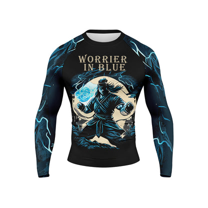 WORRIER IN BLUE - Premium Sublimated Rashguard Kids Adults Unisex