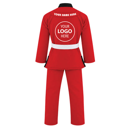 Jaguar Pro Gear Royal Series - Custom Name and Logo – Antique Red Color Brazilian Jiu-Jitsu BJJ Gi