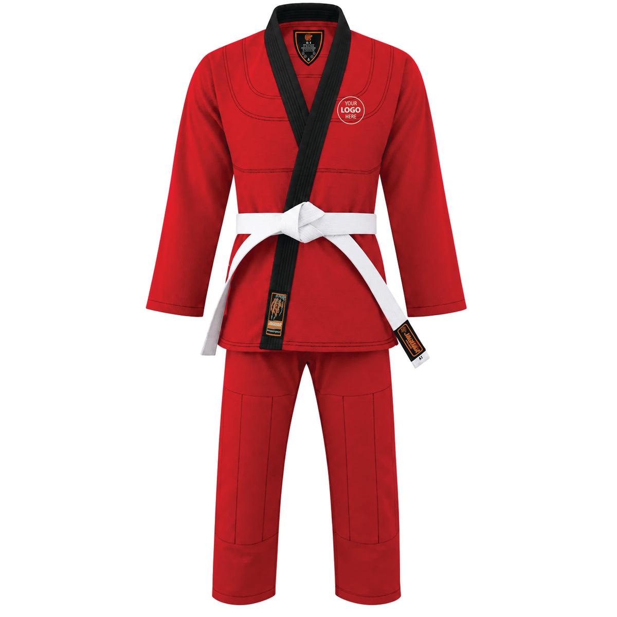 Jaguar Pro Gear Royal Series - Custom Name and Logo – Antique Red Color Brazilian Jiu-Jitsu BJJ Gi