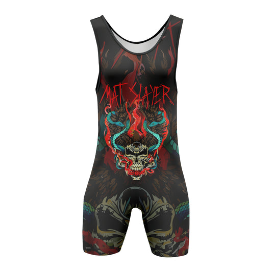 MAT SLAYER - Premium Wrestling & BJJ Singlet Kids Adults Unisex