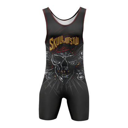 SKULL JIU JITSU - Premium Wrestling & BJJ Singlet Kids Adults Unisex