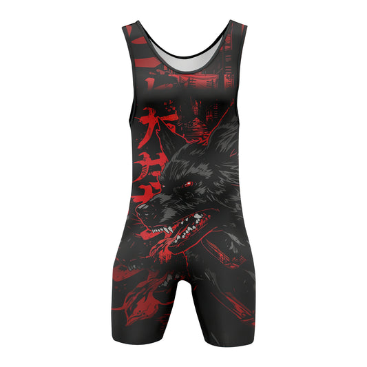 THE WOLF - Premium Wrestling & BJJ Singlet Kids Adults Unisex