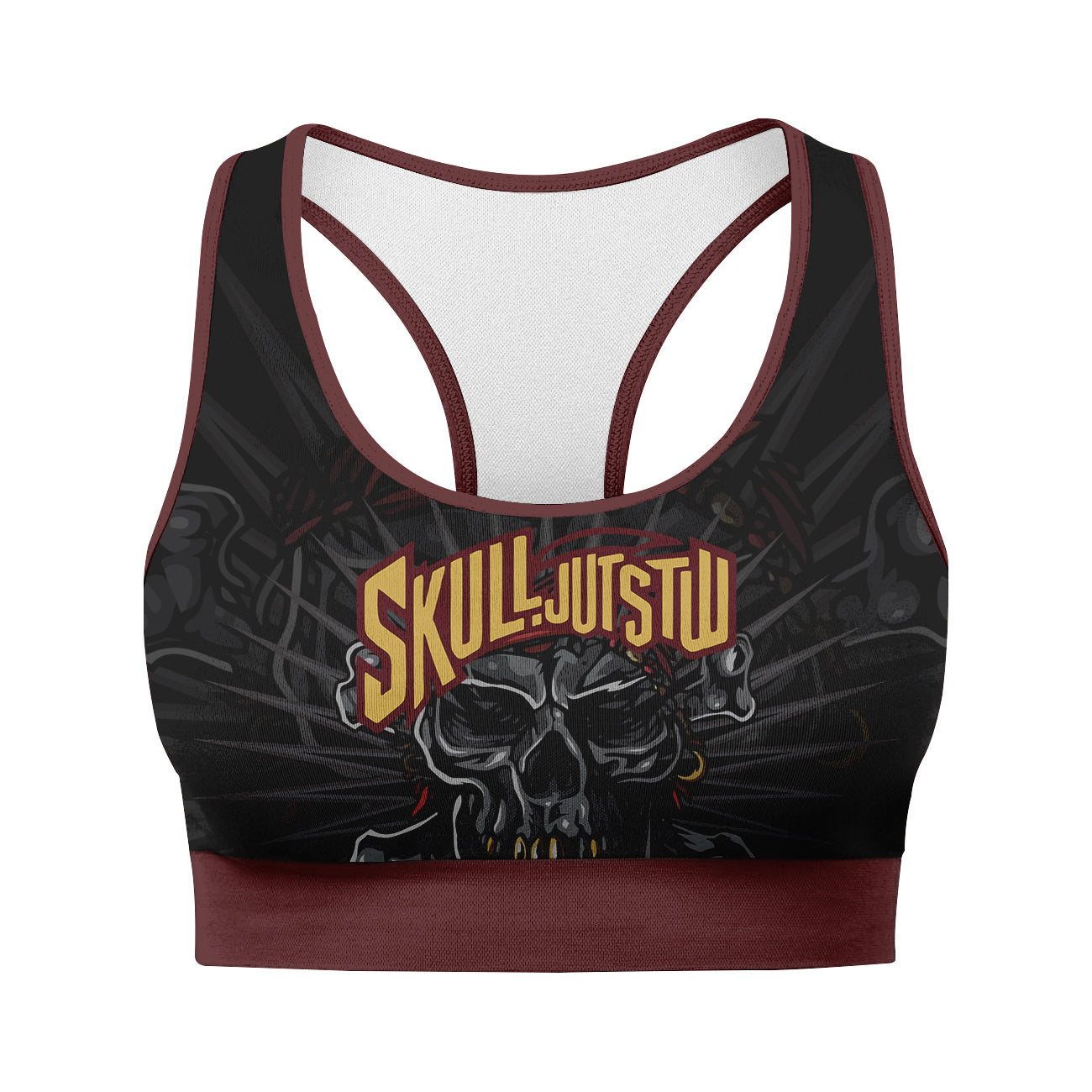 Skull Jiu Jitsu - Premium Sports Bra For Girls & Women