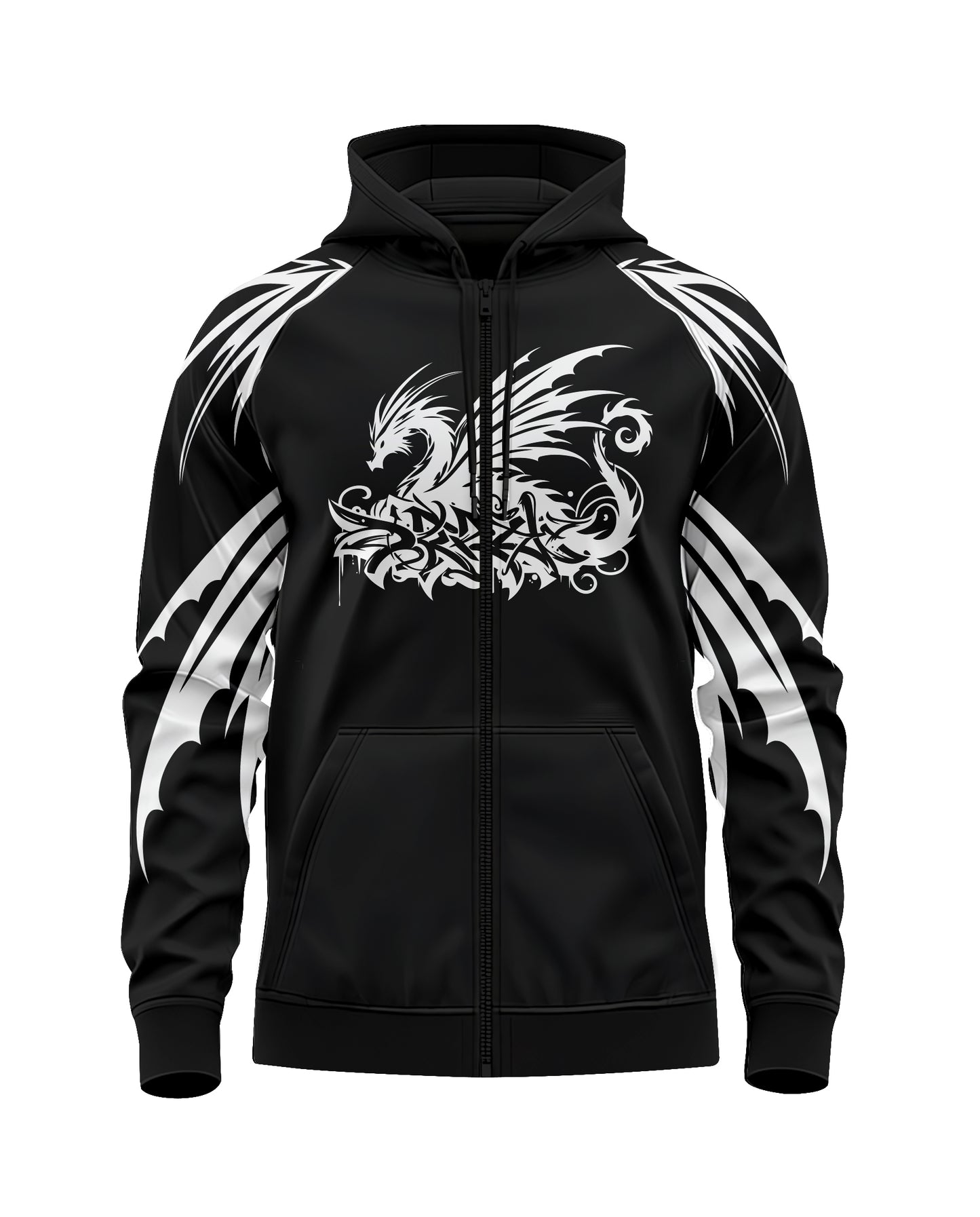 Jaguar Pro Gear – Tribal Dragon Zip Up Sublimated 3D Animation Hoodie | Unisex Kids & Adults