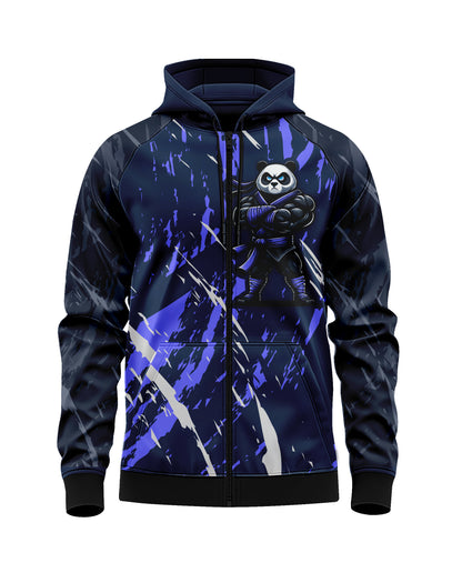 Jaguar Pro Gear – Muscle Panda Warrior Zip Up Sublimated 3D Animation Hoodie | Unisex Kids & Adults