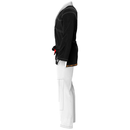 Black shirt white trouser