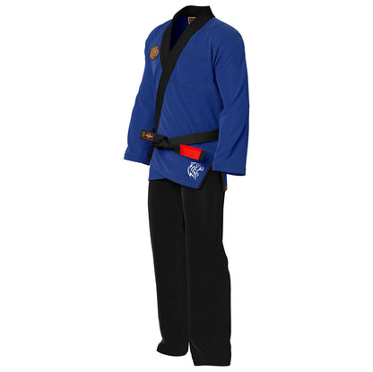 Blue shirt black trouser