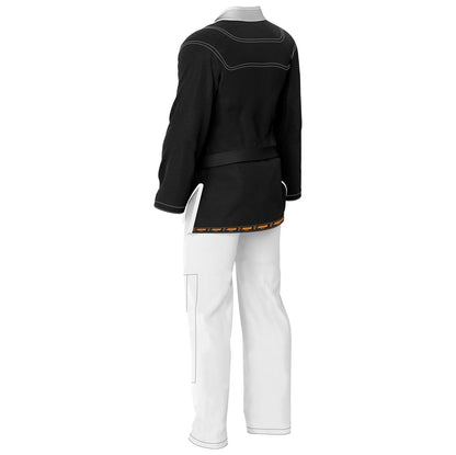 Black shirt white trouser