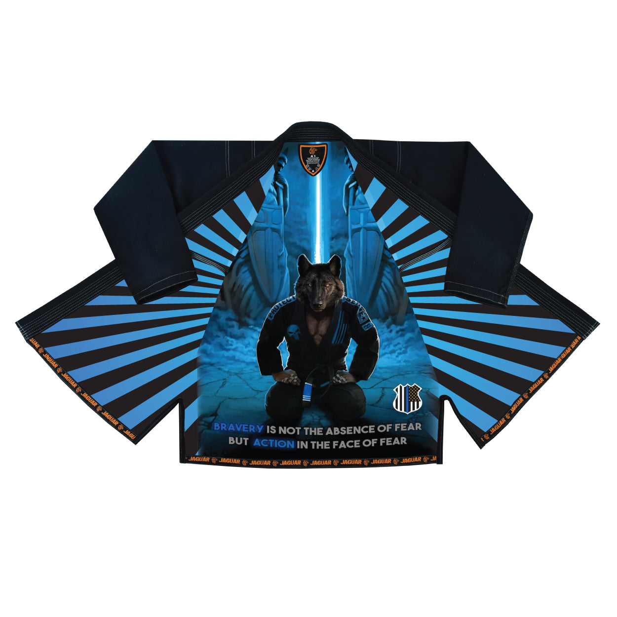 Jaguar Pro Gear – Ready Wolf Inner Sublimated - Pro Brazilian Jiu Jitsu BJJ Kimono Gi Uniform Unisex Pure Cotton