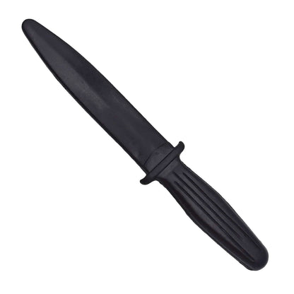 JAGUAR PRO GEAR - Flexible Hard Plastic Rubber Knife - Training Dummy Knife For Self Defence Training (Straight Black)