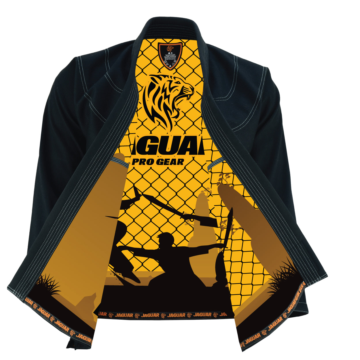 Jaguar Pro Gear – In-Ring Battle Inner Sublimated - Pro Brazilian Jiu Jitsu BJJ Kimono Gi Uniform Unisex Pure Cotton