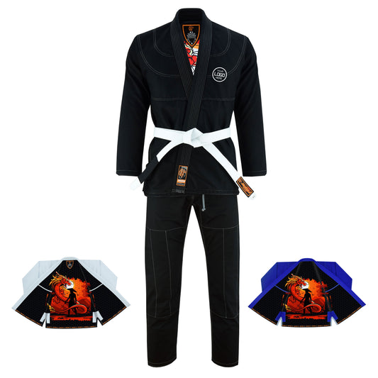 Jaguar Pro Gear – Custom Name And Logo In-Ring Dragon Inner Sublimated - Pro Brazilian Jiu Jitsu BJJ Kimono Gi Uniform Unisex