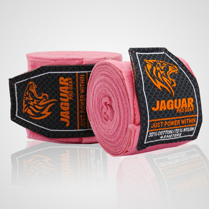 Jaguar Pro Gear - Pro Colored Hand Wraps 185 Inches Pure Cotton with Thumb Loop for Boxing MMA Muay Thai Inner Layer