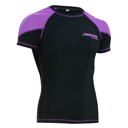 Jaguar Pro Gear - Elite MMA Ranked Rash Guard Sublimated Half Sleeves Inner Layer For Mixed Martial Arts