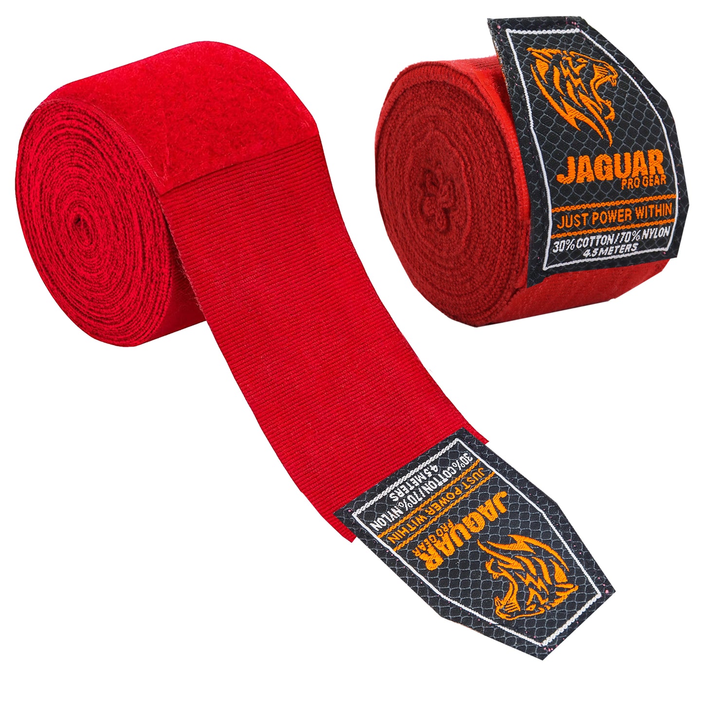 Jaguar Pro Gear - Pro Colored Hand Wraps 185 Inches Pure Cotton with Thumb Loop for Boxing MMA Muay Thai Inner Layer