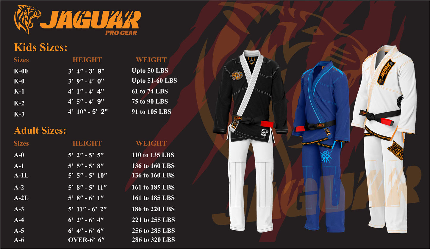 Jaguar Pro Gear – Screaming Skulls Inner Sublimated - Pro Brazilian Jiu Jitsu BJJ Kimono Gi Uniform Unisex
