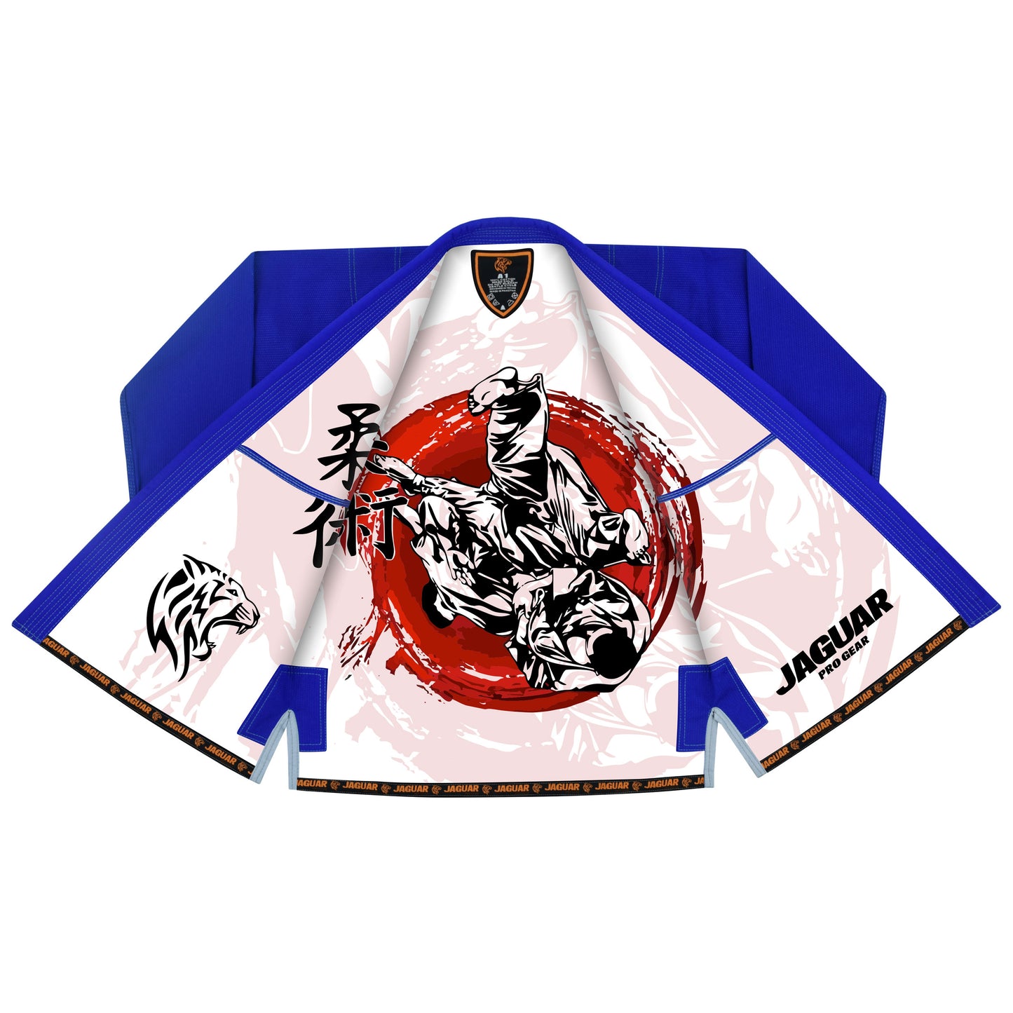 Jaguar Pro Gear – Red-Ring Battle Inner Sublimated - Pro Brazilian Jiu Jitsu BJJ Kimono Gi Uniform Unisex Pure Cotton