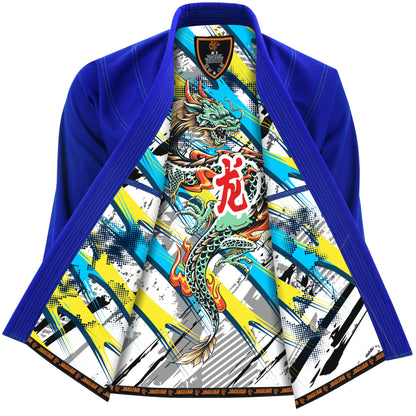 Jaguar Pro Gear – Battlefield Dragon Inner Sublimated - Pro Brazilian Jiu Jitsu BJJ Kimono Gi Uniform Unisex Pure Cotton