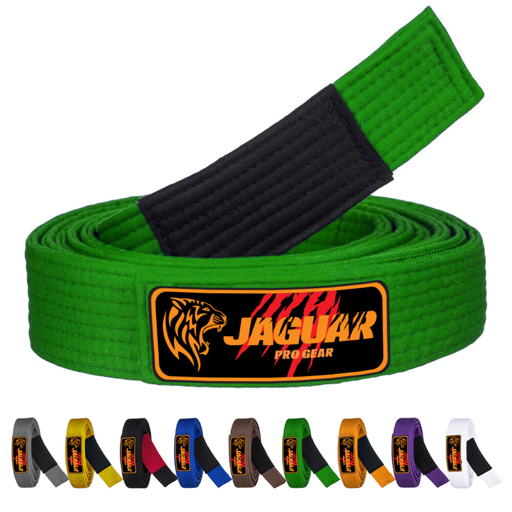 Jaguar Pro Gear - Brazilian Jiu Jitsu Belts Deluxe Version 100% Cotton 9 Stitches Heavy Duty