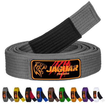 Jaguar Pro Gear - Brazilian Jiu Jitsu Belts Deluxe Version 100% Cotton 9 Stitches Heavy Duty