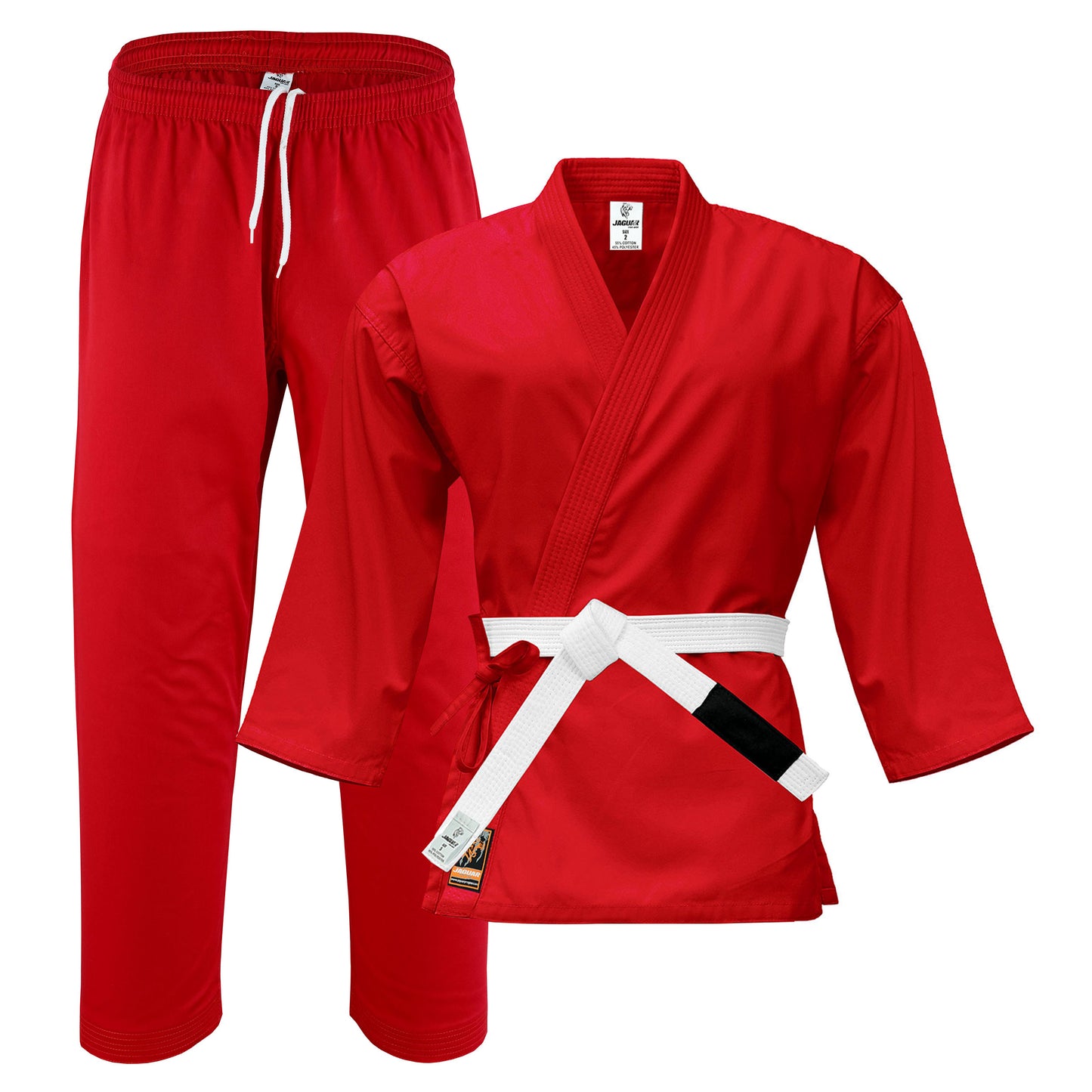 Jaguar Colored Karate Uniform WKF Compliant - Light Weight Kids Adults Karate Gi - (Belt Included)