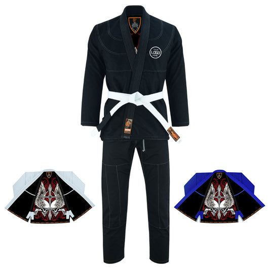 Jaguar Pro Gear – Custom Name And Logo Screaming Skulls Inner Sublimated - Pro Brazilian Jiu Jitsu BJJ Kimono Gi Uniform