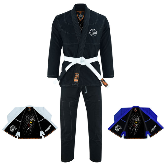 Jaguar Pro Gear – Custom Name And Logo  Black Panther Inner Sublimated - Pro Brazilian Jiu Jitsu BJJ Kimono Gi Uniform