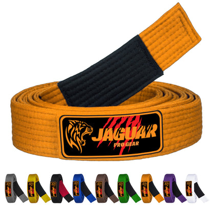 Jaguar Pro Gear - Brazilian Jiu Jitsu Belts Deluxe Version 100% Cotton 9 Stitches Heavy Duty