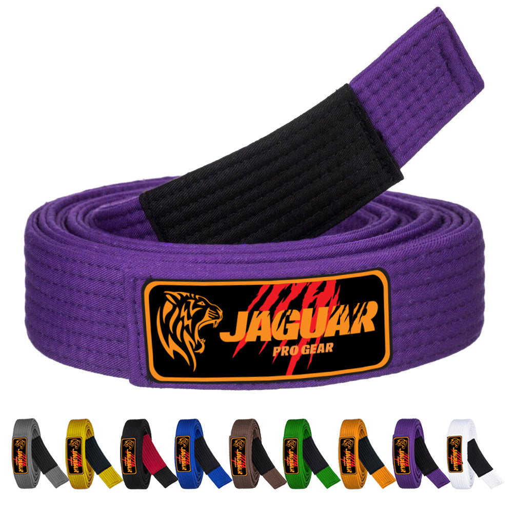 Jaguar Pro Gear - Brazilian Jiu Jitsu Belts Deluxe Version 100% Cotton 9 Stitches Heavy Duty