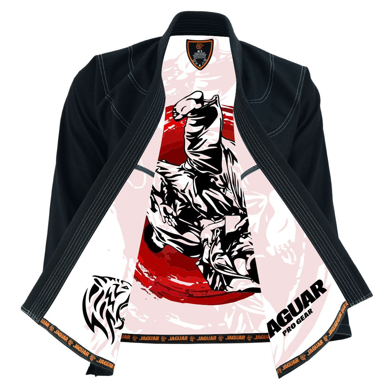 Jaguar Pro Gear – Red-Ring Battle Inner Sublimated - Pro Brazilian Jiu Jitsu BJJ Kimono Gi Uniform Unisex Pure Cotton