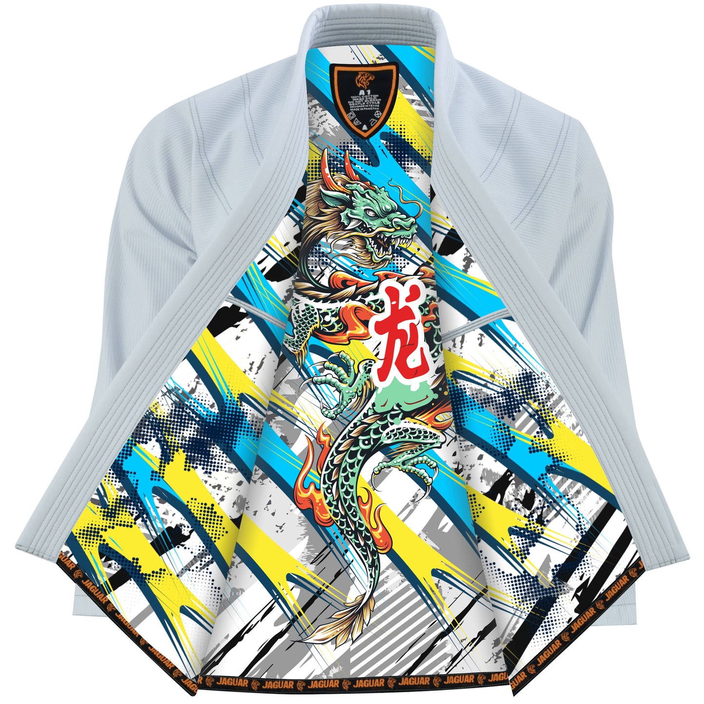 Jaguar Pro Gear – Battlefield Dragon Inner Sublimated - Pro Brazilian Jiu Jitsu BJJ Kimono Gi Uniform Unisex Pure Cotton