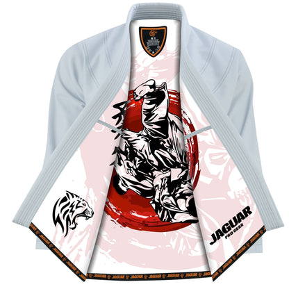 Jaguar Pro Gear – Red-Ring Battle Inner Sublimated - Pro Brazilian Jiu Jitsu BJJ Kimono Gi Uniform Unisex Pure Cotton